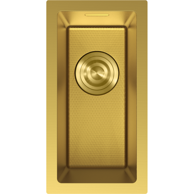 Mexen Trixo roestvrijstalen gootsteen 1-komor 230 x 440 mm, goud HC - 6411221000-55HC