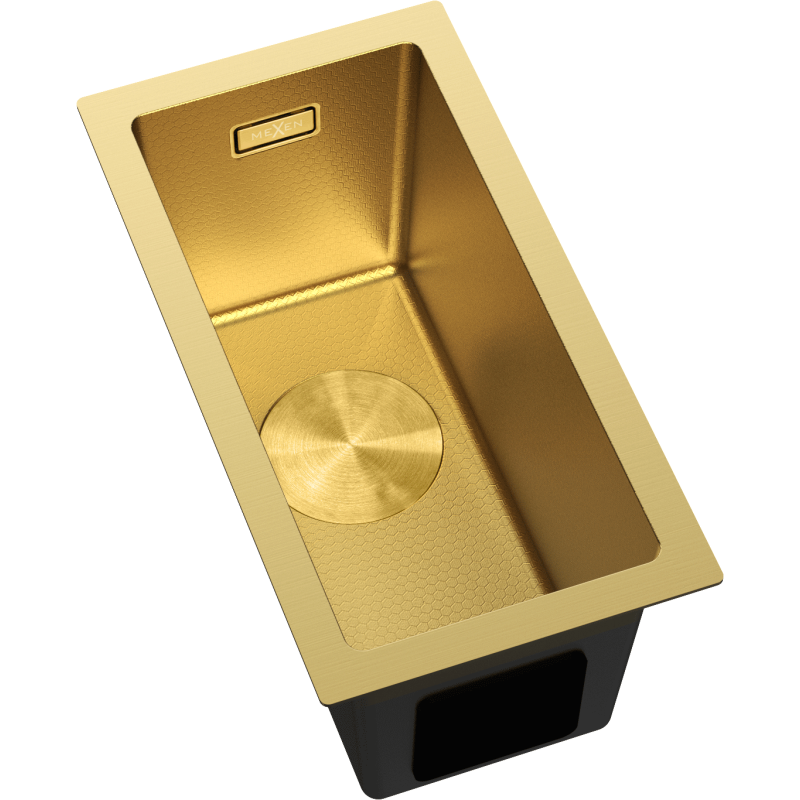 Mexen Trixo single-bowl stainless steel sink 230 x 440 mm, gold HC - 6411221000-55HC