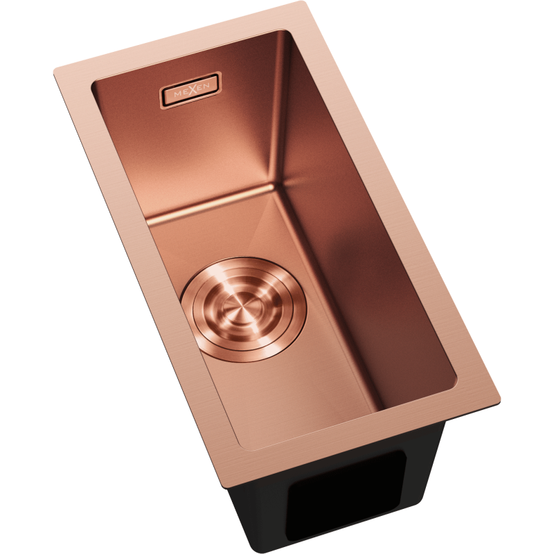 Mexen Trixo évier en acier inoxydable 1-bac 230 x 440 mm, cuivre - 6411221000-65