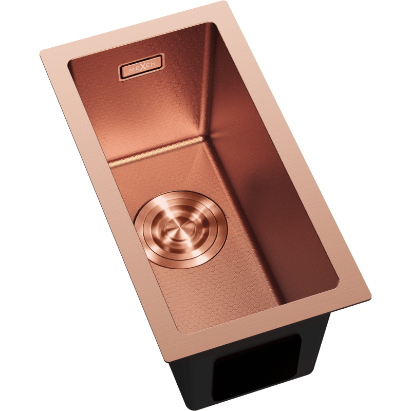 Mexen Trixo évier en acier inoxydable 1 bac 230 x 440 mm, cuivre HC - 6411221000-65HC