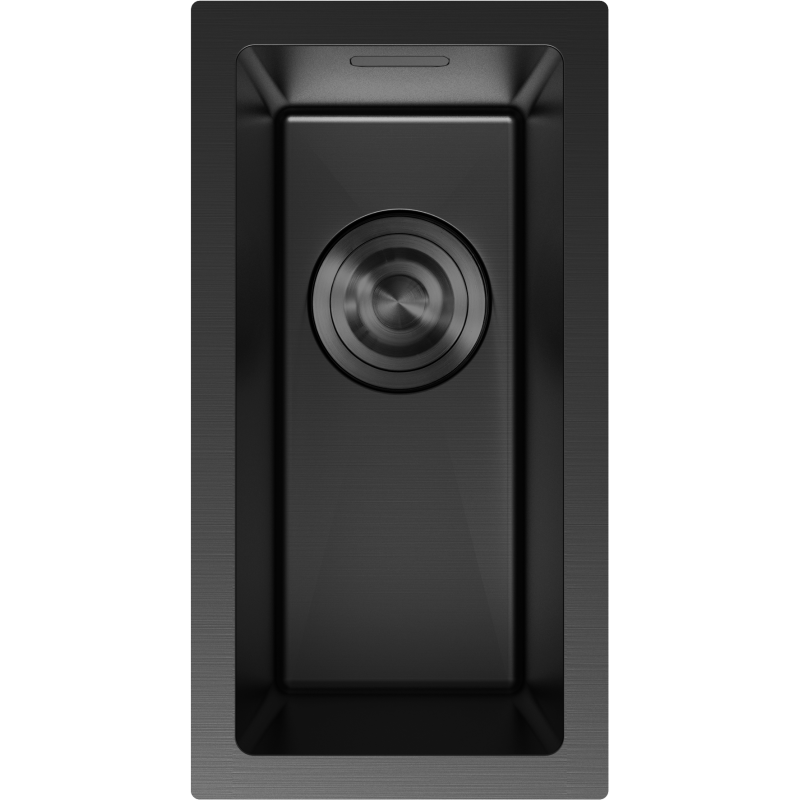 Mexen Trixo Einbauspüle aus Stahl, 1-Becken, 230 x 440 mm, schwarz - 6411221000-70