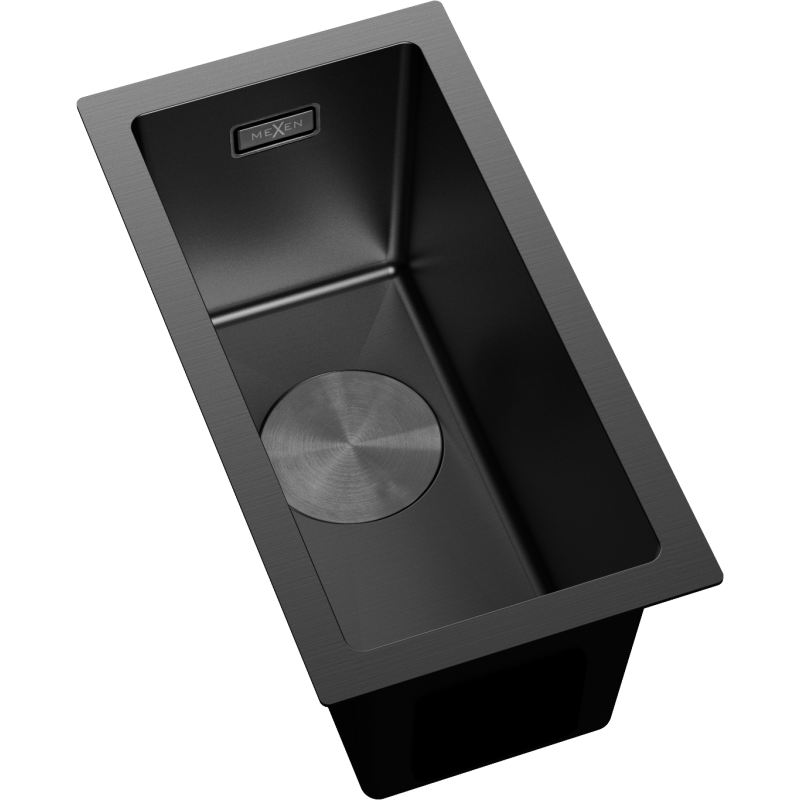 Mexen Trixo évier en acier inoxydable 1 bac 230 x 440 mm, noir - 6411221000-70