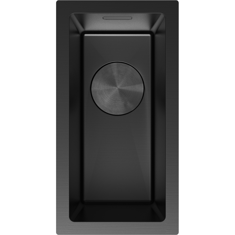 Mexen Trixo Einbauspüle aus Stahl, 1-Becken, 230 x 440 mm, schwarz - 6411221000-70