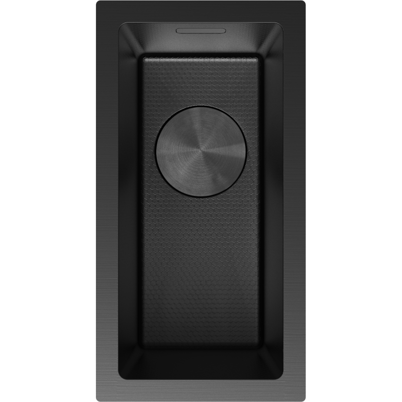 Mexen Trixo Χαλύβδινος νεροχύτης 1 θάλαμος 230 x 440 mm, μαύρος HC - 6411221000-70HC