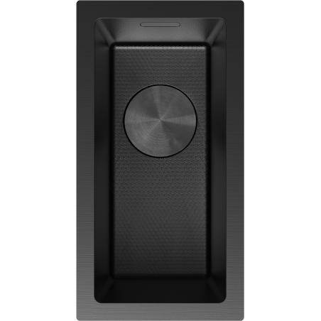 Mexen Trixo fregadero de acero inoxidable de 1 cámara 230 x 440 mm, negro HC - 6411221000-70HC