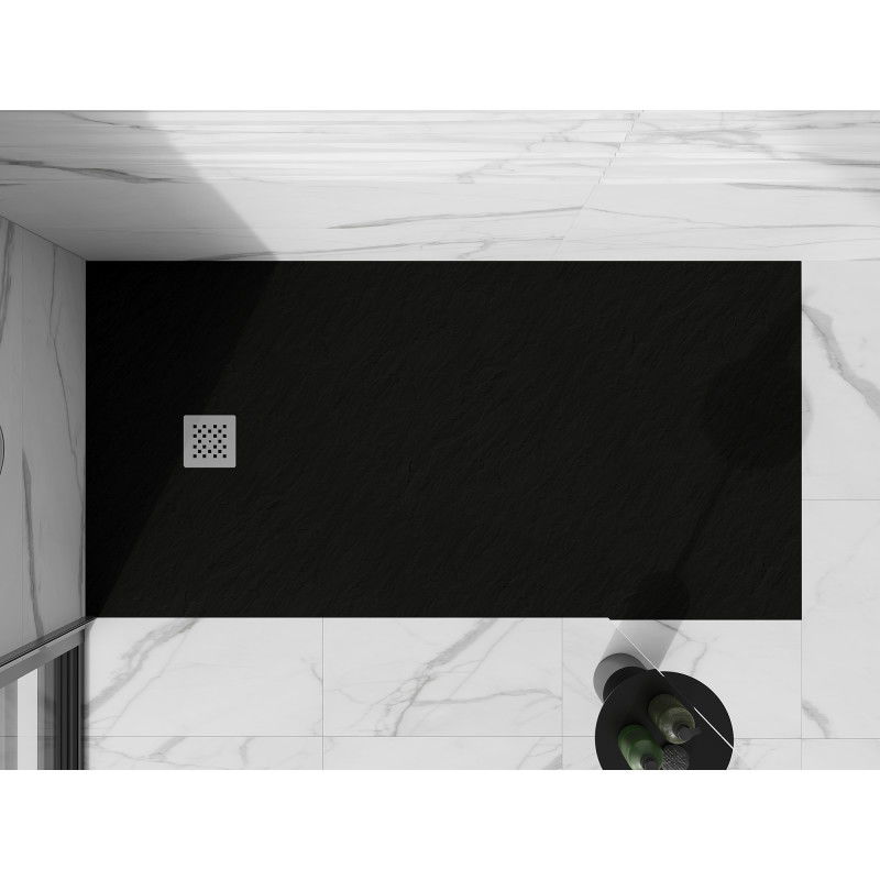 Mexen Stone+ piatto doccia composito rettangolare 160 x 70 cm, nero - 44707016