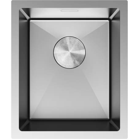 Mexen Trixo rostfritt stål diskho 1-fack 370 x 440 mm, inox - 6412371000-01