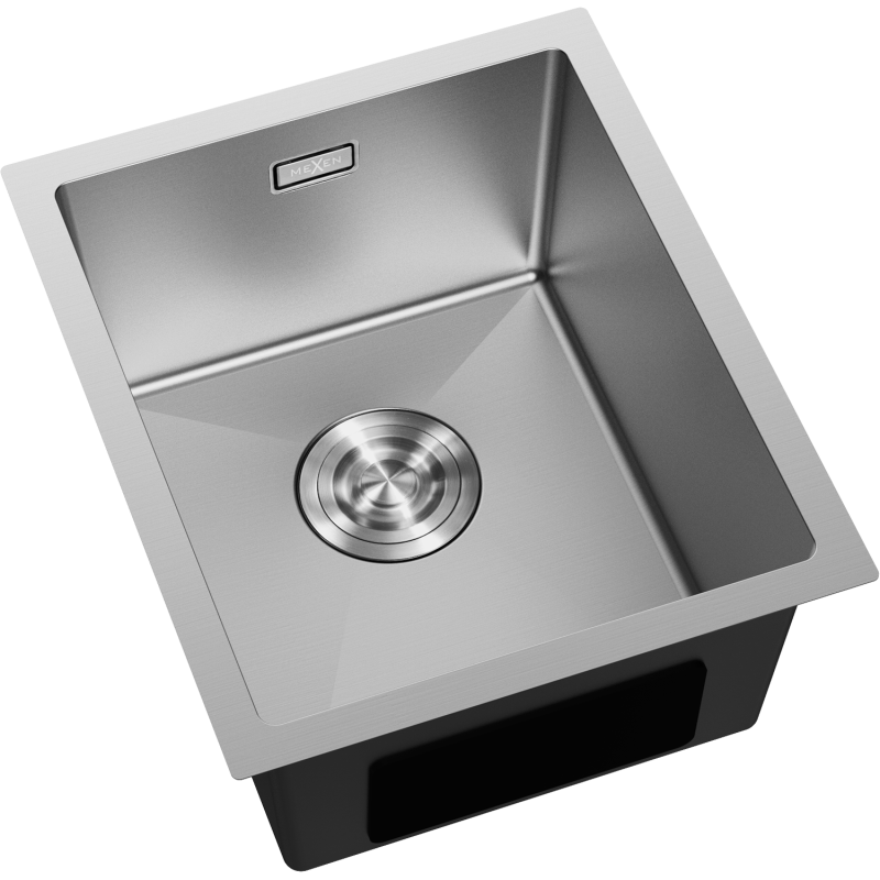 Mexen Trixo stainless steel sink 1-bowl 370 x 440 mm, inox - 6412371000-01