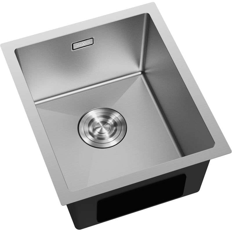 Mexen Trixo terasest köögivalamu, 1-kausiga, 370 x 440 mm, inox - 6412371000-01