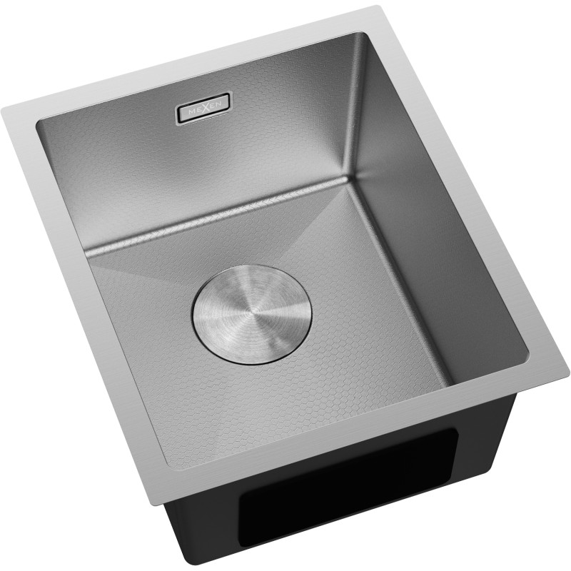 Mexen Trixo čelični sudoper s jednom komorom 370 x 440 mm, inox HC - 6412371000-01HC