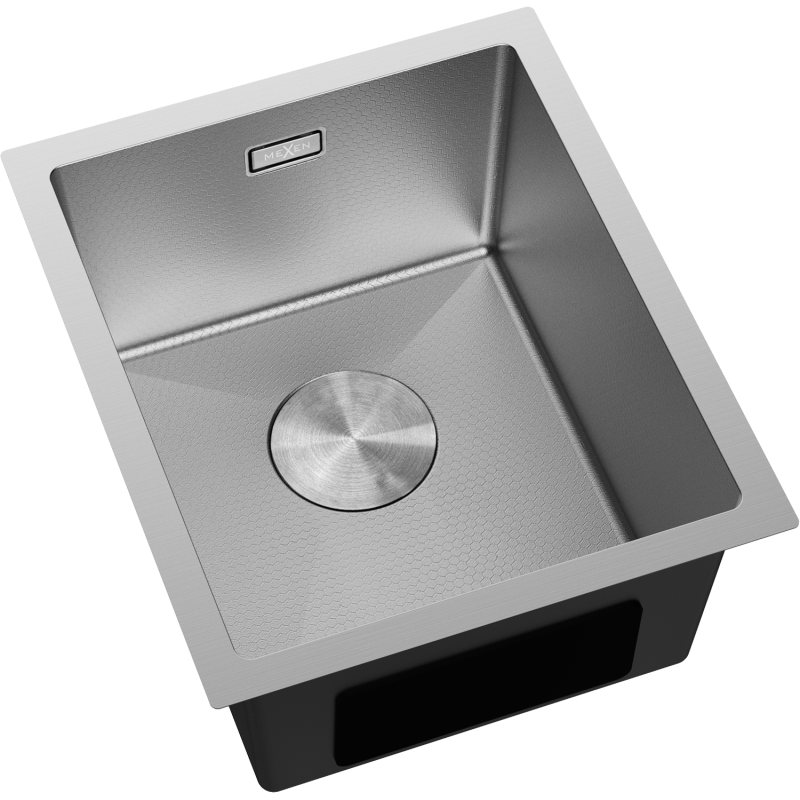 Mexen Trixo jekleno korito za umivalnik z eno komoro 370 x 440 mm, inox HC - 6412371000-01HC