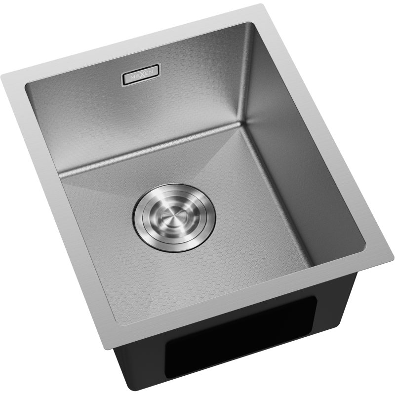 Mexen Trixo fregadero de acero inoxidable 1-cubeta 370 x 440 mm, inox HC - 6412371000-01HC