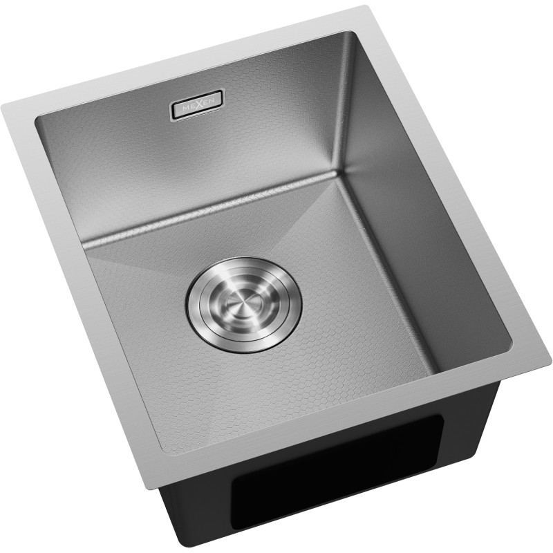 Mexen Trixo stainless steel sink 1-bowl 370 x 440 mm, inox HC - 6412371000-01HC