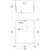 Mexen Trixo terasest köögivalamu, 1-kauss, 370 x 440 mm, kuldne - 6412371000-55