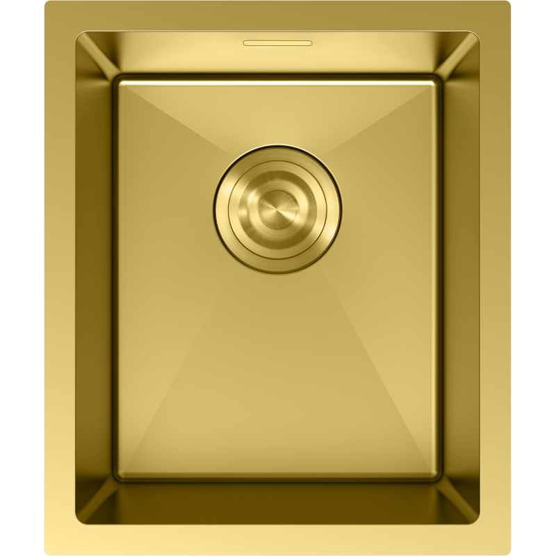 Mexen Trixo fregadero de acero inoxidable de 1 cubeta 370 x 440 mm, dorado - 6412371000-55