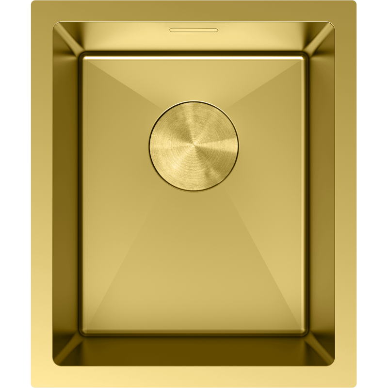 Mexen Trixo Stålhandfat med en kammare 370 x 440 mm, guld - 6412371000-55