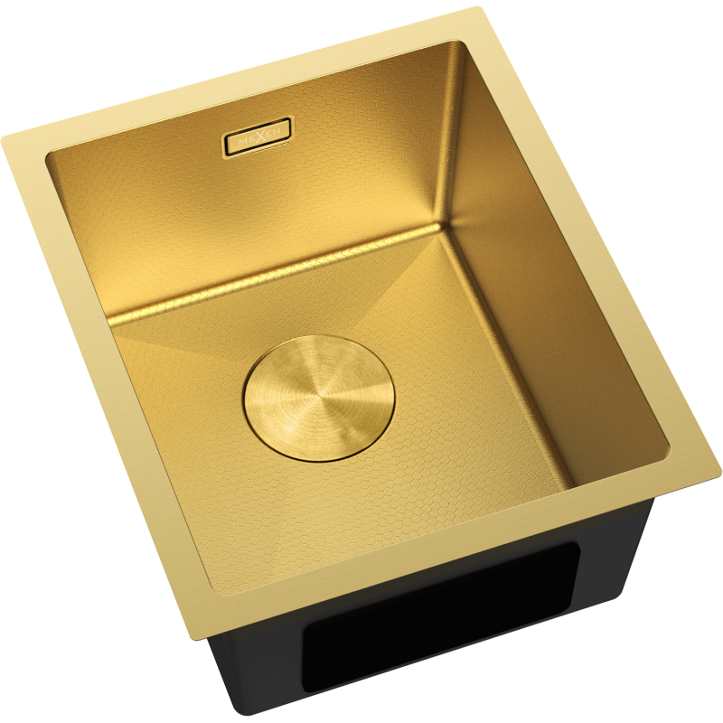 Mexen Trixo Edelstahlspüle 1-Kammer 370 x 440 mm, gold HC - 6412371000-55HC