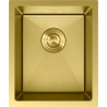 Mexen Trixo fregadero de acero de 1 cubeta 370 x 440 mm, dorado HC - 6412371000-55HC