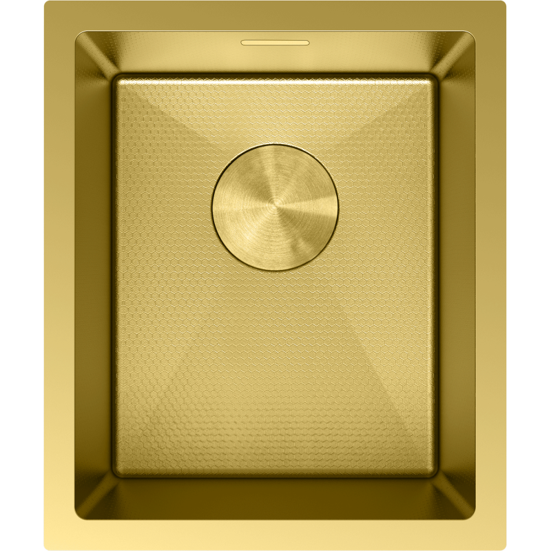 Mexen Trixo évier en acier inoxydable à 1 bac 370 x 440 mm, doré HC - 6412371000-55HC