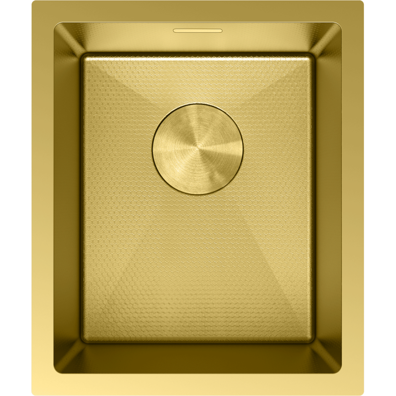 Mexen Trixo fregadero de acero de 1 cubeta 370 x 440 mm, dorado HC - 6412371000-55HC