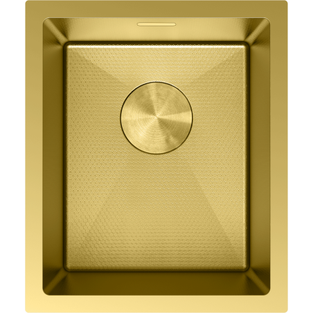 Mexen Trixo évier en acier inoxydable à 1 bac 370 x 440 mm, doré HC - 6412371000-55HC