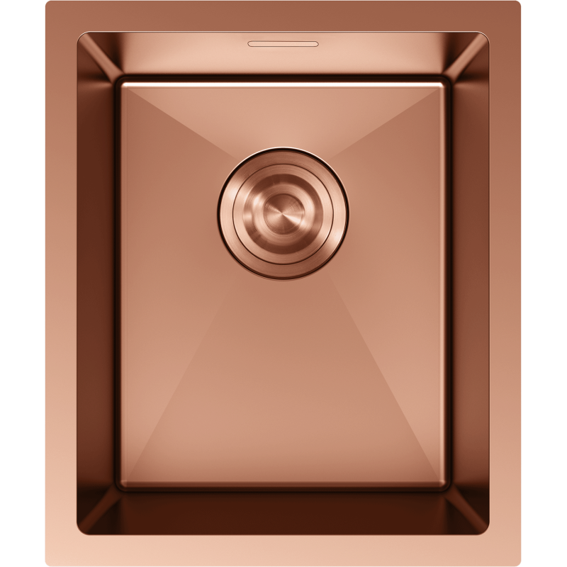 Mexen Trixo stainless steel sink, 1-bowl, 370 x 440 mm, copper - 6412371000-65