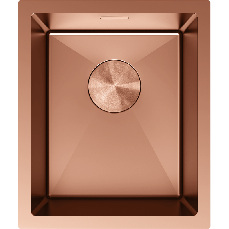 Mexen Trixo lava-louça de aço inoxidável 1-cuba 370 x 440 mm, cobre - 6412371000-65