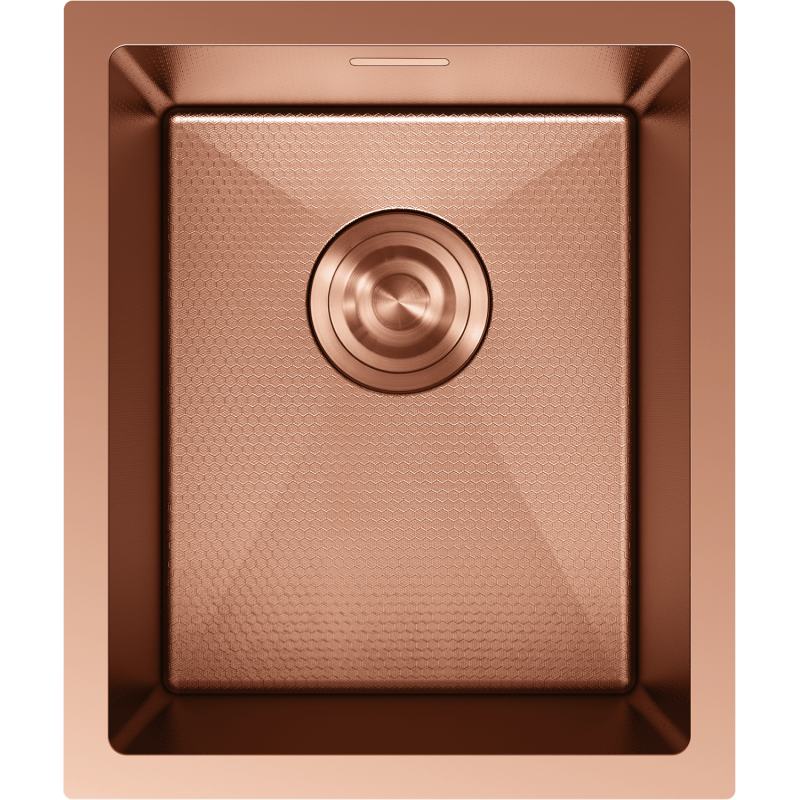 Mexen Trixo lava-loiça de aço inoxidável 1-cuba 370 x 440 mm, cobre HC - 6412371000-65HC