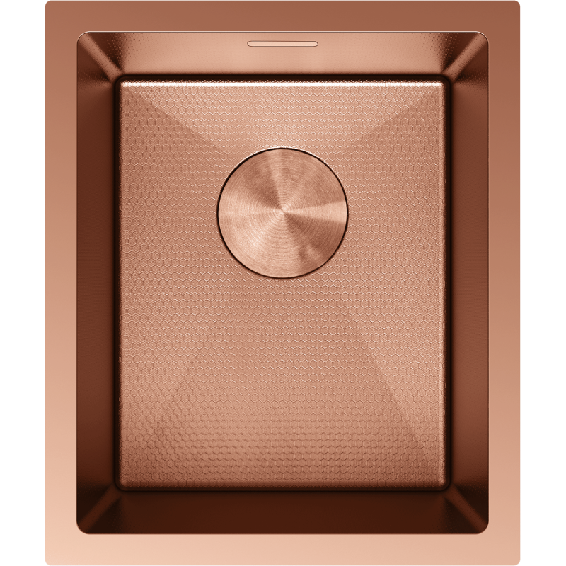 Mexen Trixo lavello in acciaio inox a 1 vasca 370 x 440 mm, rame HC - 6412371000-65HC