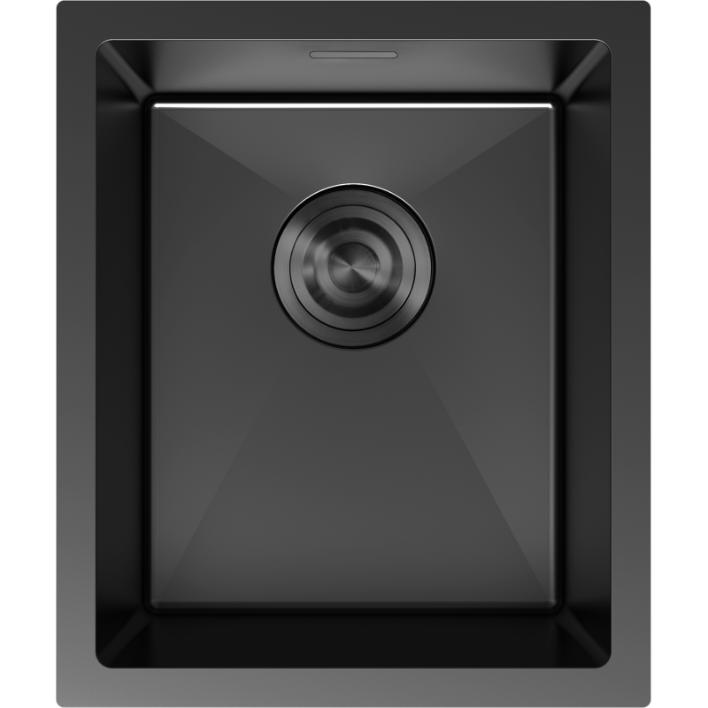 Mexen Trixo steel sink 1-bowl 370 x 440 mm, black - 6412371000-70