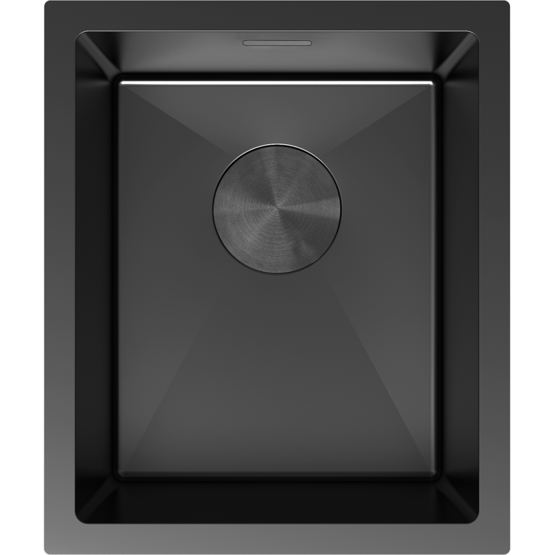 Mexen Trixo fregadero de acero inoxidable de 1 compartimento 370 x 440 mm, negro - 6412371000-70