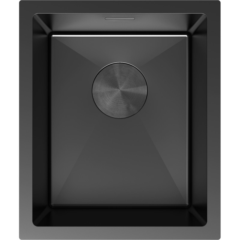 Mexen Trixo roostevabast terasest 1-kausiga köögivalamu 370 x 440 mm, must - 6412371000-70