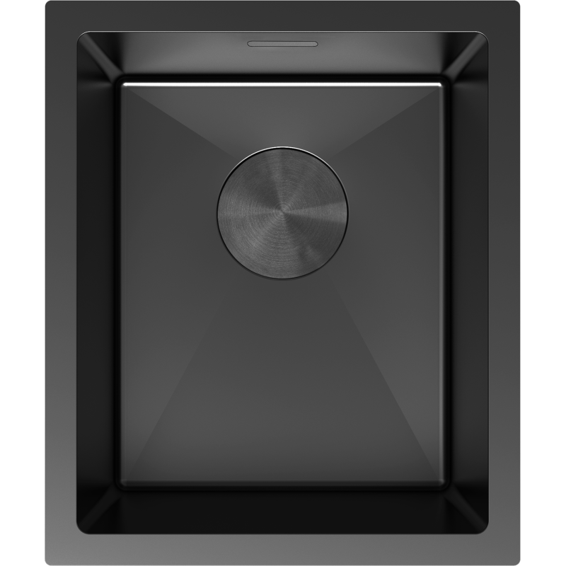 Mexen Trixo steel sink 1-bowl 370 x 440 mm, black - 6412371000-70