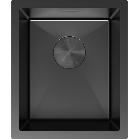 Mexen Trixo Spülbecken aus Stahl 1-Kammer 370 x 440 mm, schwarz - 6412371000-70