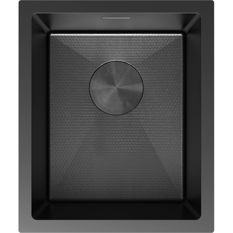 Mexen Trixo roestvrijstalen spoelbak 1-kompartment 370 x 440 mm, zwart HC - 6412371000-70HC