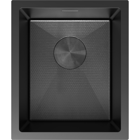 Mexen Trixo roestvrijstalen spoelbak 1-komorig 370 x 440 mm, zwart HC - 6412371000-70HC