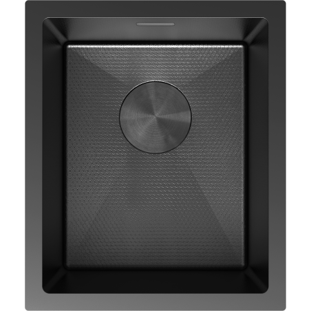 Mexen Trixo terasest valamu ühekambriline 370 x 440 mm, must HC - 6412371000-70HC