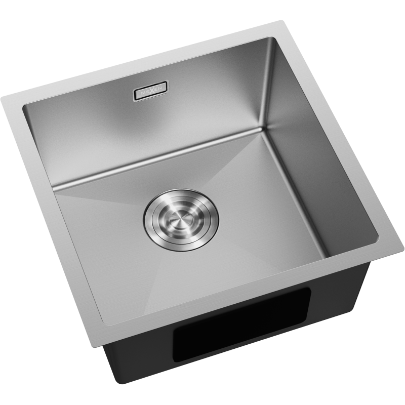 Mexen Trixo lava-loiça de aço inoxidável 1-cuba 440 x 440 mm, inox - 6413441000-01