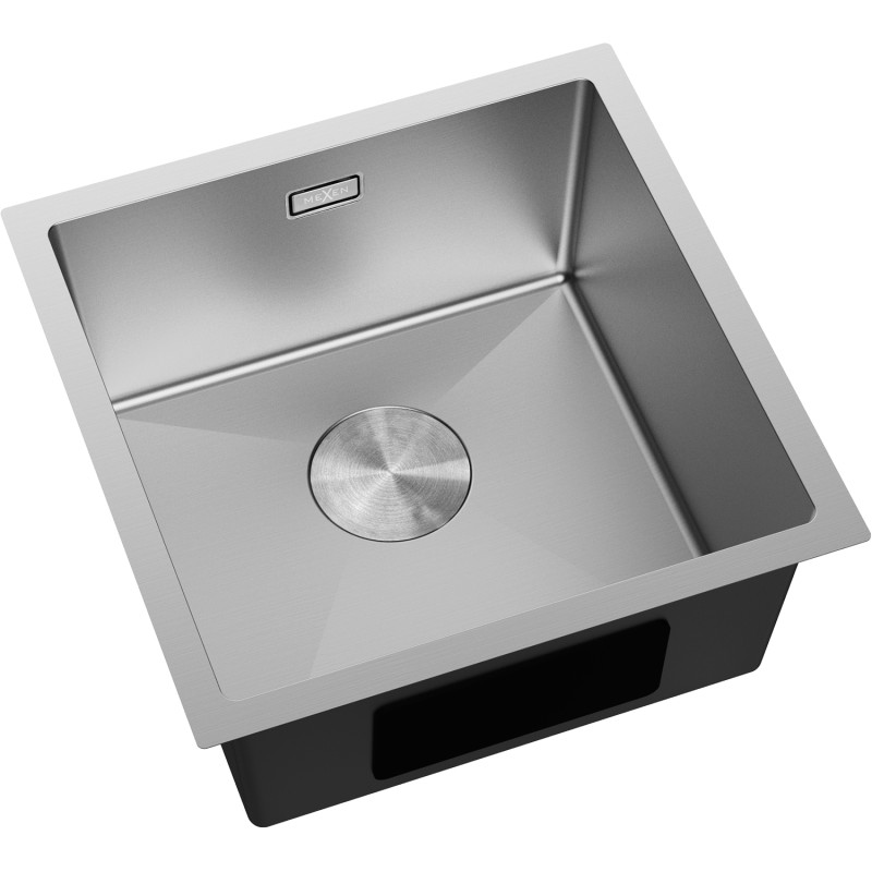 Mexen Trixo roostevabast terasest 1-sektsiooniline valamu 440 x 440 mm, inox - 6413441000-01