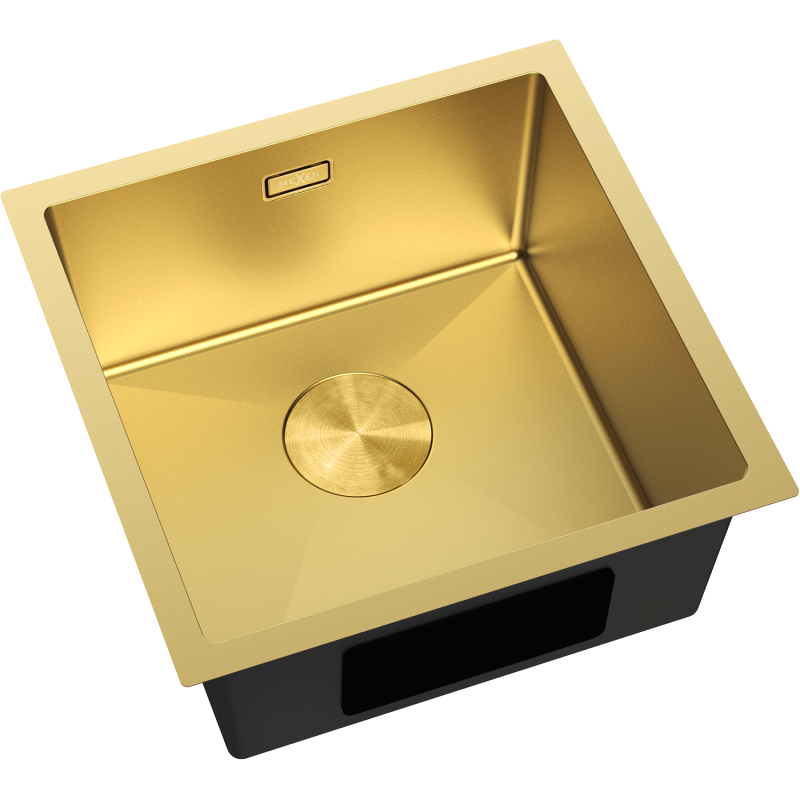 Mexen Trixo stalen spoelbak 1-kamer 440 x 440 mm, goud - 6413441000-55