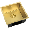 Mexen Trixo fregadero de acero inoxidable de 1 cámara 440 x 440 mm, dorado - 6413441000-55