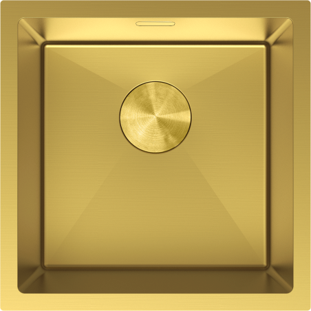 Mexen Trixo stalen gootsteen 1-kompartiment 440 x 440 mm, goud - 6413441000-55