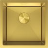 Mexen Trixo fregadero de acero inoxidable de 1 cámara 440 x 440 mm, dorado - 6413441000-55