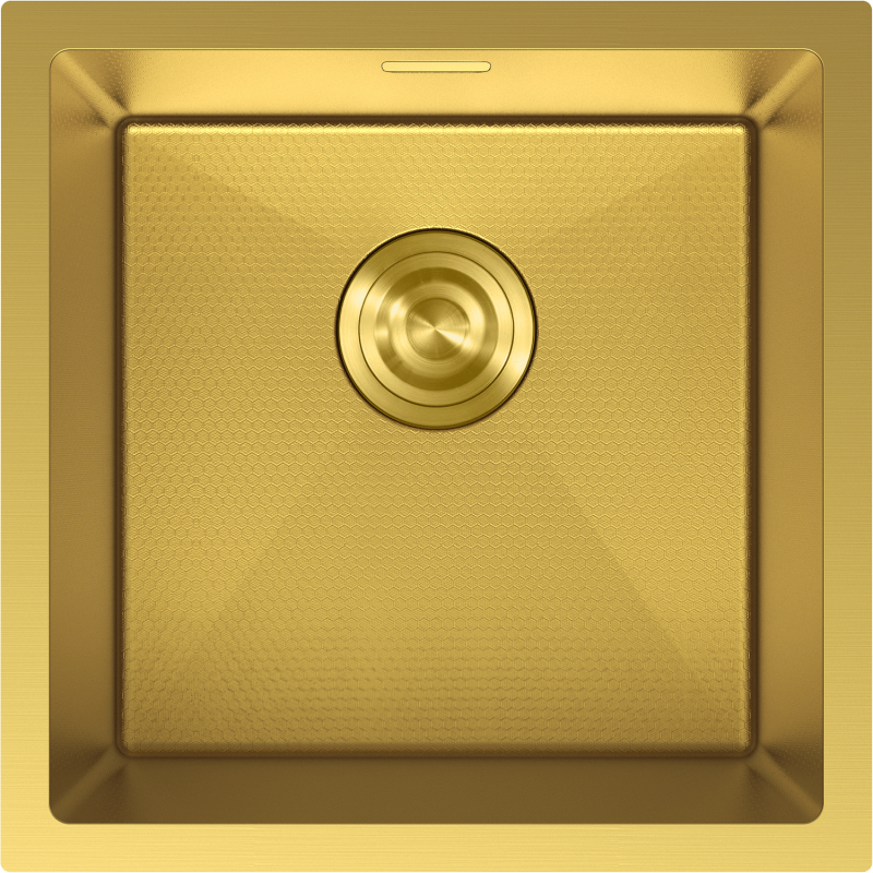 Mexen Trixo enkel diskho i rostfritt stål 440 x 440 mm, guld HC - 6413441000-55HC