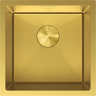 Mexen Trixo fregadero de acero 1-cámara 440 x 440 mm, dorado HC - 6413441000-55HC