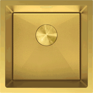 Mexen Trixo stalen gootsteen met één bak 440 x 440 mm, gouden HC - 6413441000-55HC