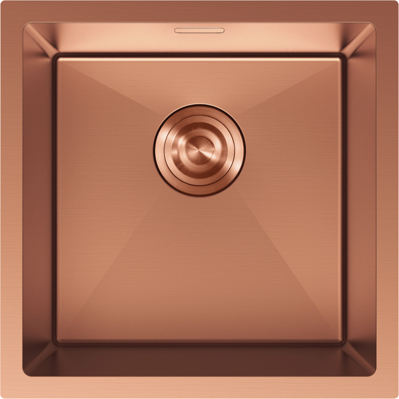 Mexen Trixo fregadero de acero inoxidable 1-cámara 440 x 440 mm, cobre - 6413441000-65