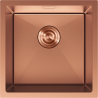 Mexen Trixo fregadero de acero inoxidable 1-cámara 440 x 440 mm, cobre - 6413441000-65
