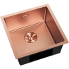 Mexen Trixo fregadero de acero inoxidable 1-cámara 440 x 440 mm, cobre - 6413441000-65