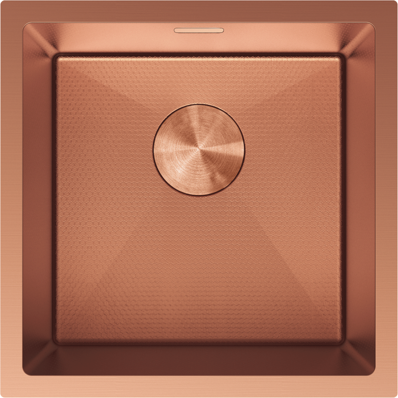 Mexen Trixo steel sink 1-bowl 440 x 440 mm, copper HC - 6413441000-65HC